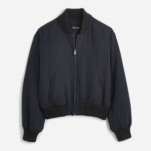 Madewell Black Classic Bomber Jacket - LIKE NEW (XS)